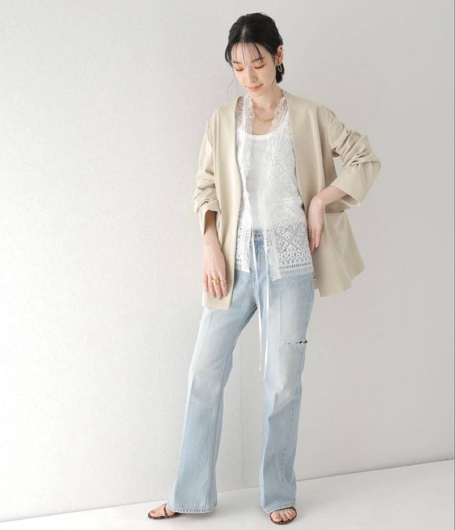 plage レースカットソー