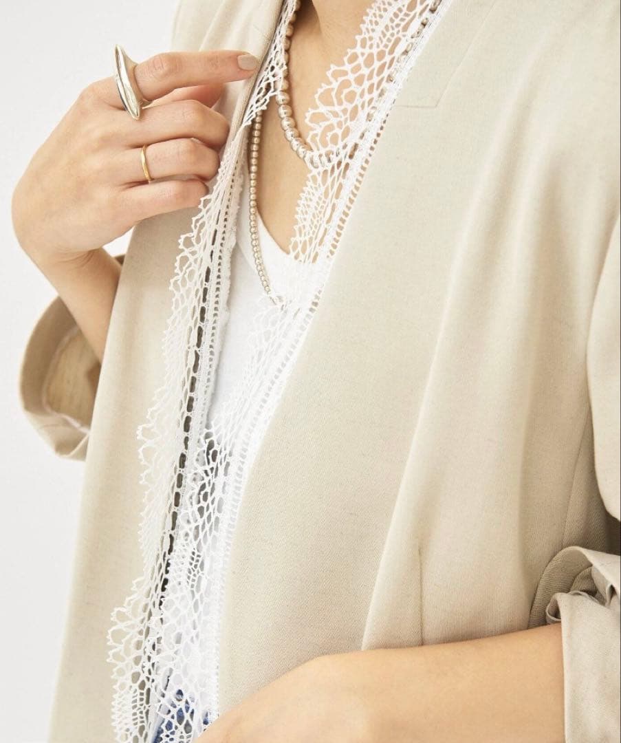 plage レースカットソー