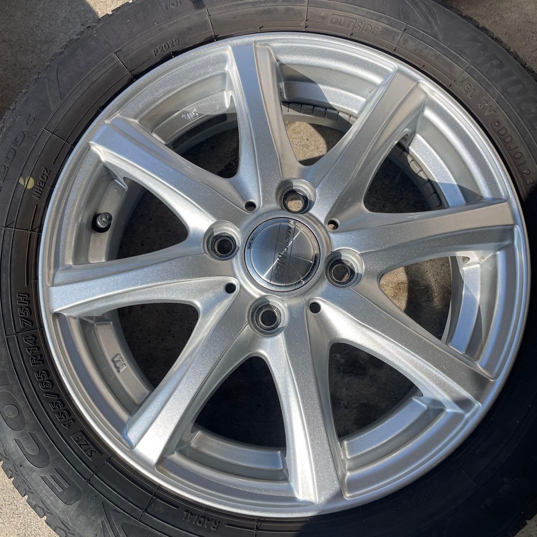 14インチ タイヤホイールセット ブリヂストン　エコピア