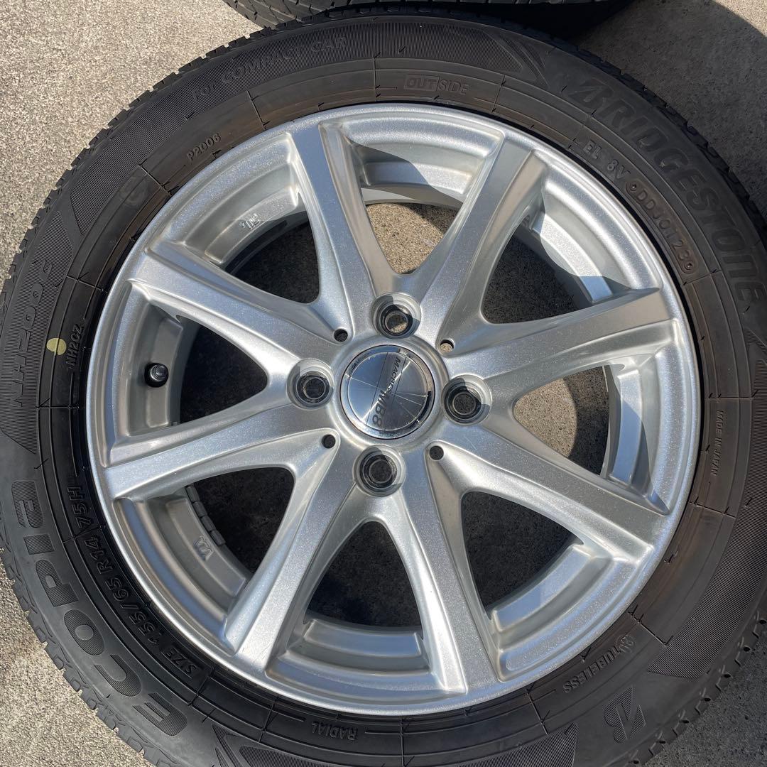 14インチ タイヤホイールセット ブリヂストン　エコピア