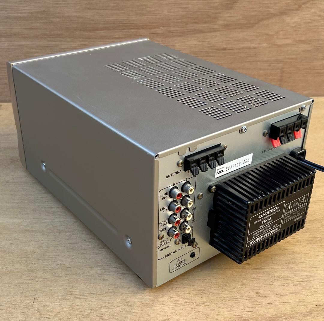 【動作品】ONKYO FR-V3 ミニコンポ 本体、リモコン、スピーカー