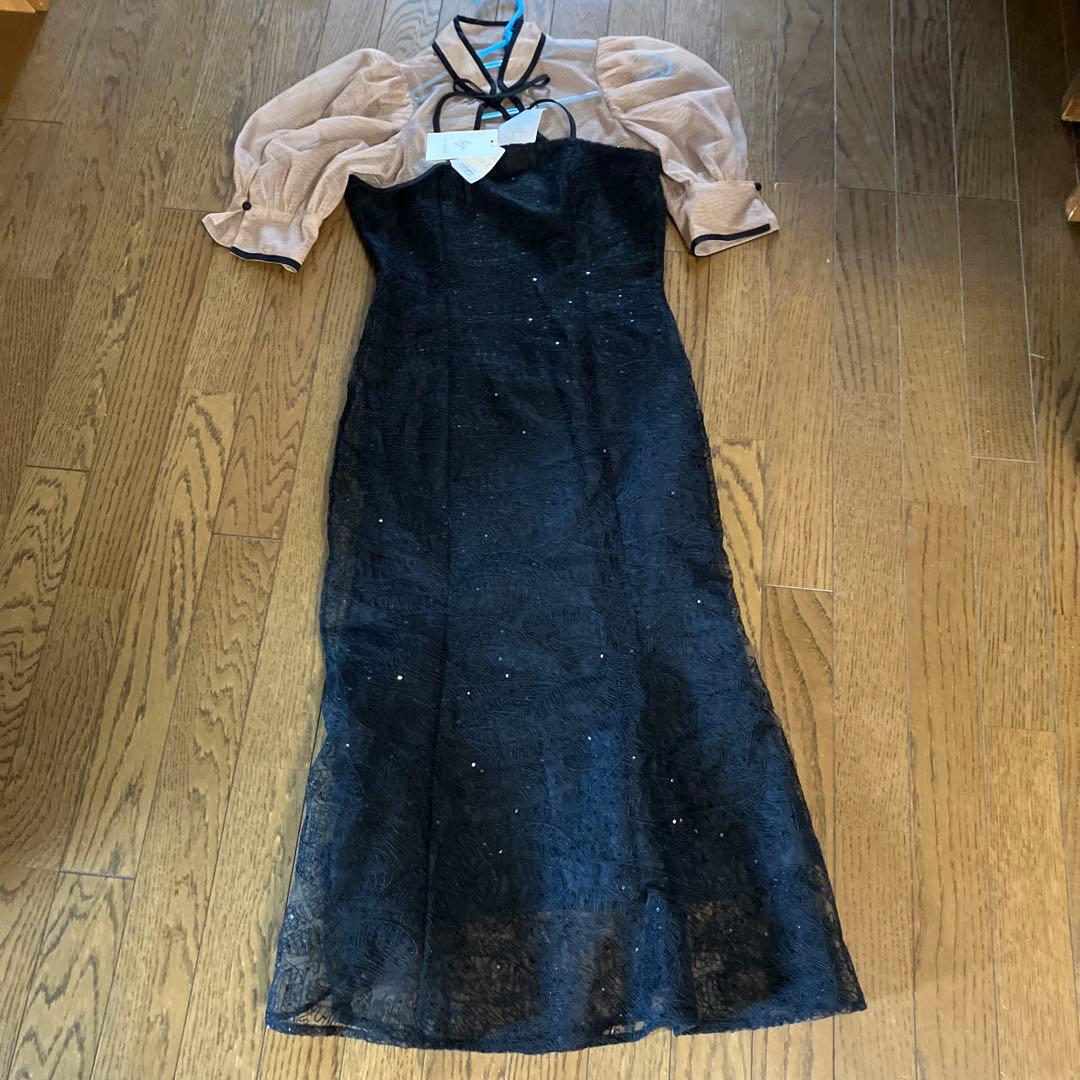 み*た様 Leja ブラック パーティードレス Sサイズ