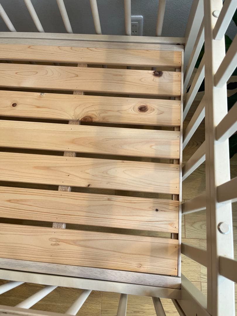 familiar ベビーベッド ホワイトアッシュカラー　ファミリア