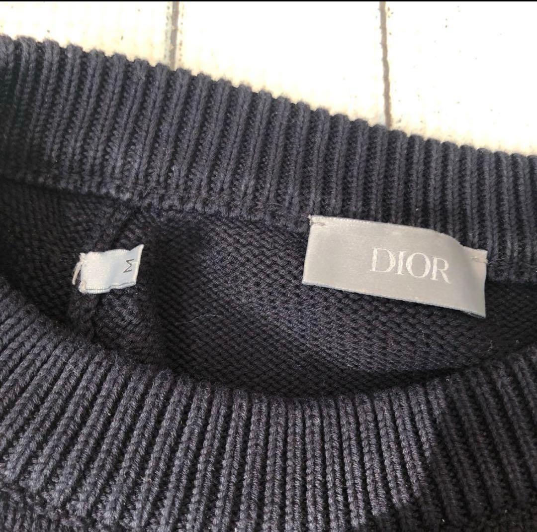 DIOR ディオール　オブリークコットンジャージー オブリーク柄　ニット　M