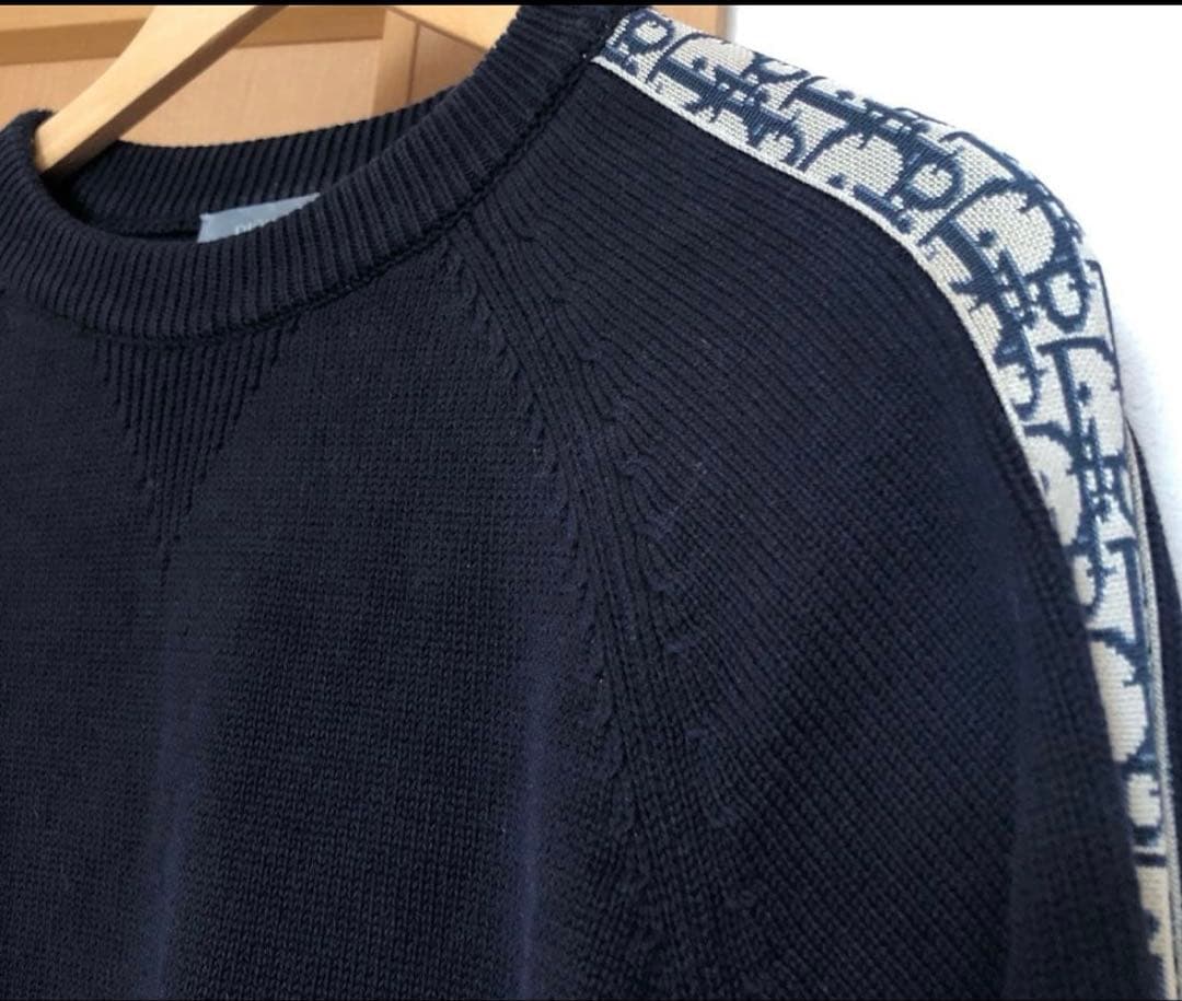 DIOR ディオール　オブリークコットンジャージー オブリーク柄　ニット　M