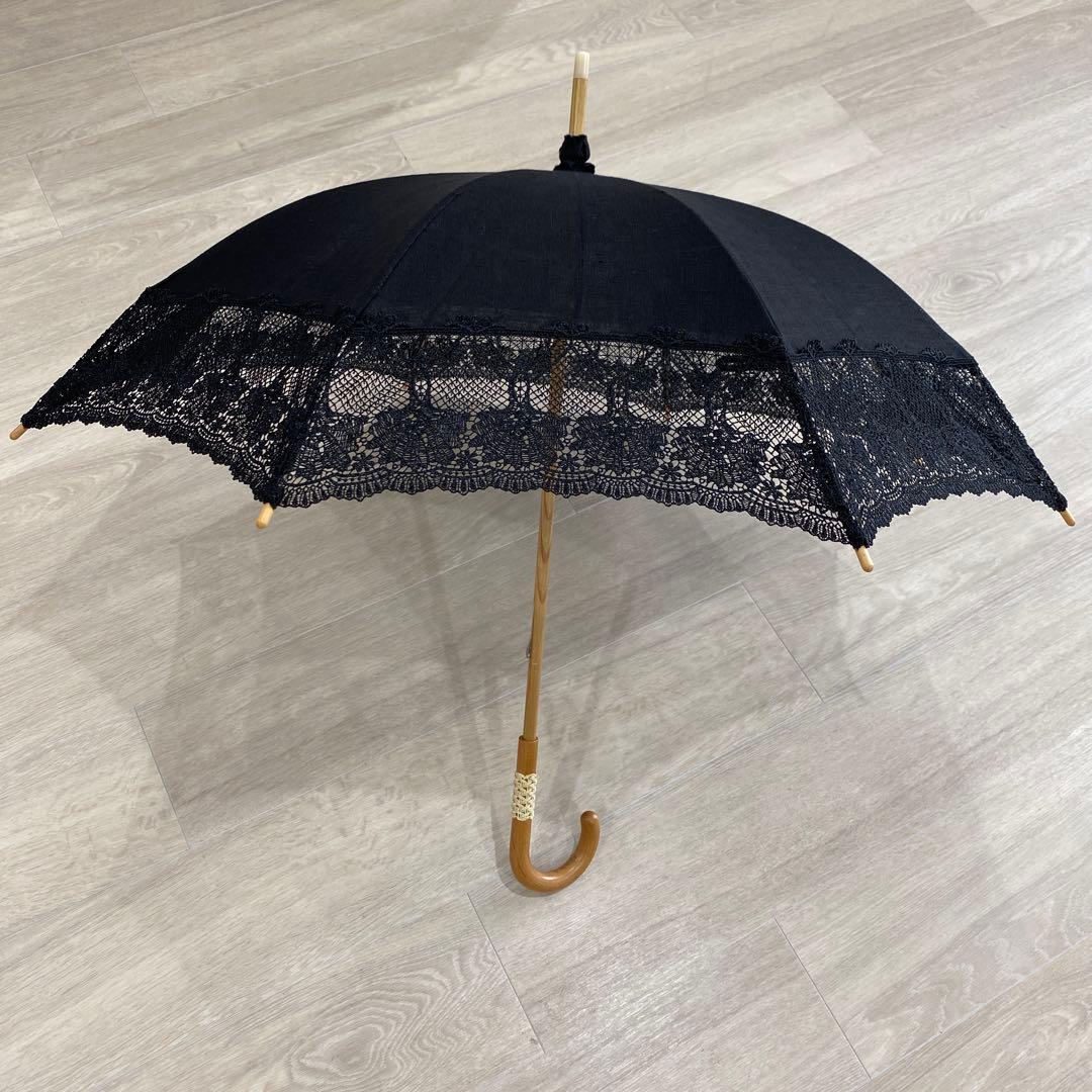 リネンレース日傘　　　未使用