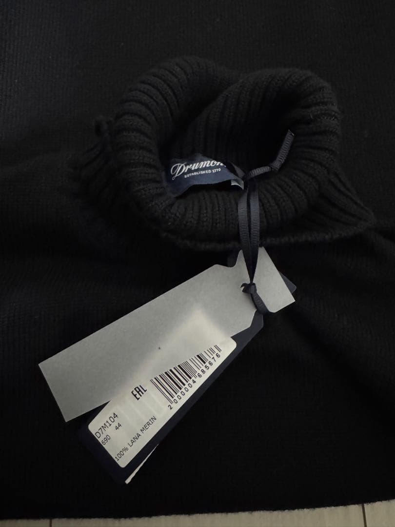 DRUMOHR / ドルモア　8ゲージ タートルネックニット ブラック　44