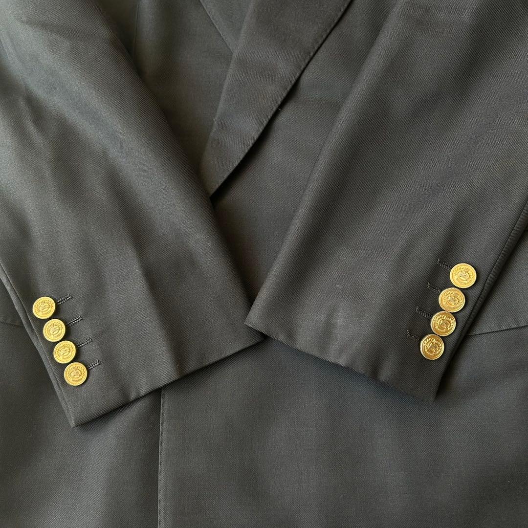 バーバリー ダブル ジャケット ブレザー ホースロゴ 金ボタン シャドーホース