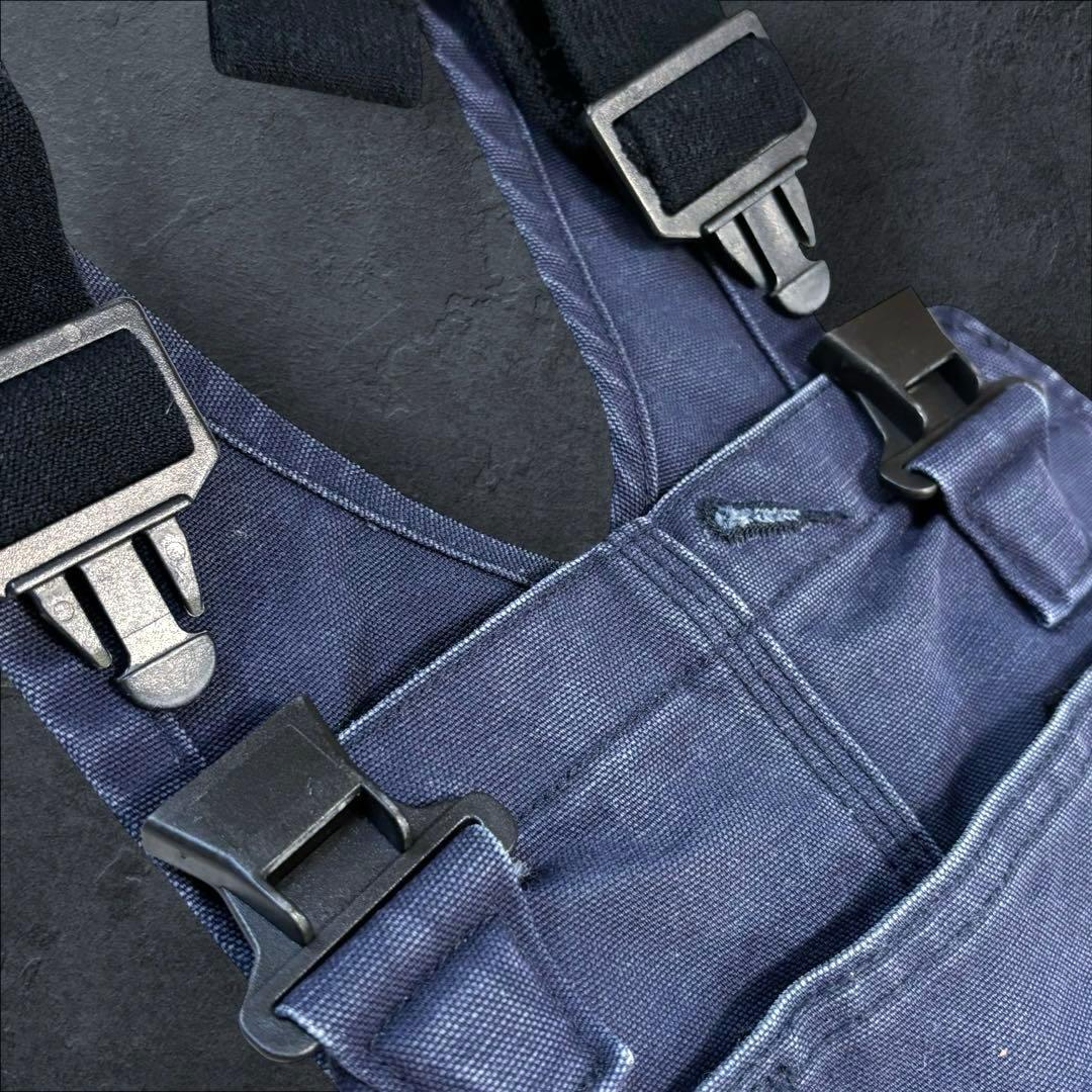 希少！ Carhartt キルティング オーバーオール 紺 【防寒・難燃仕様】