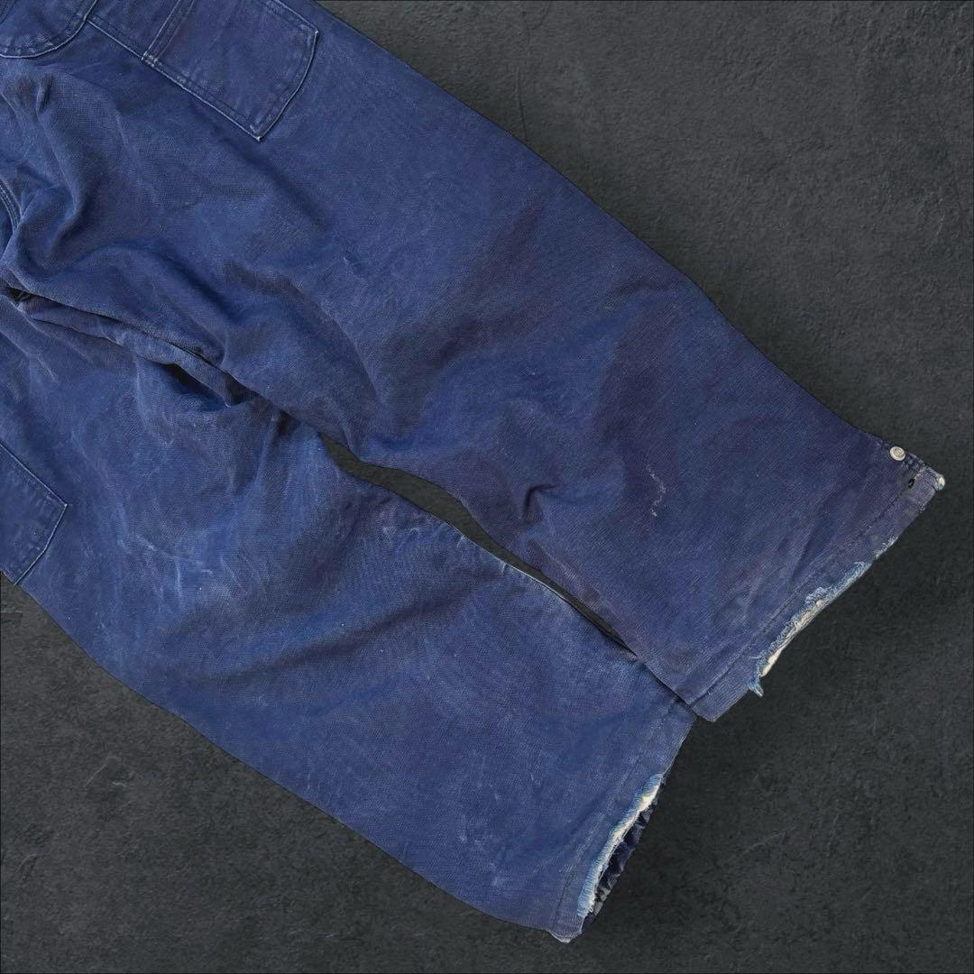 希少！ Carhartt キルティング オーバーオール 紺 【防寒・難燃仕様】