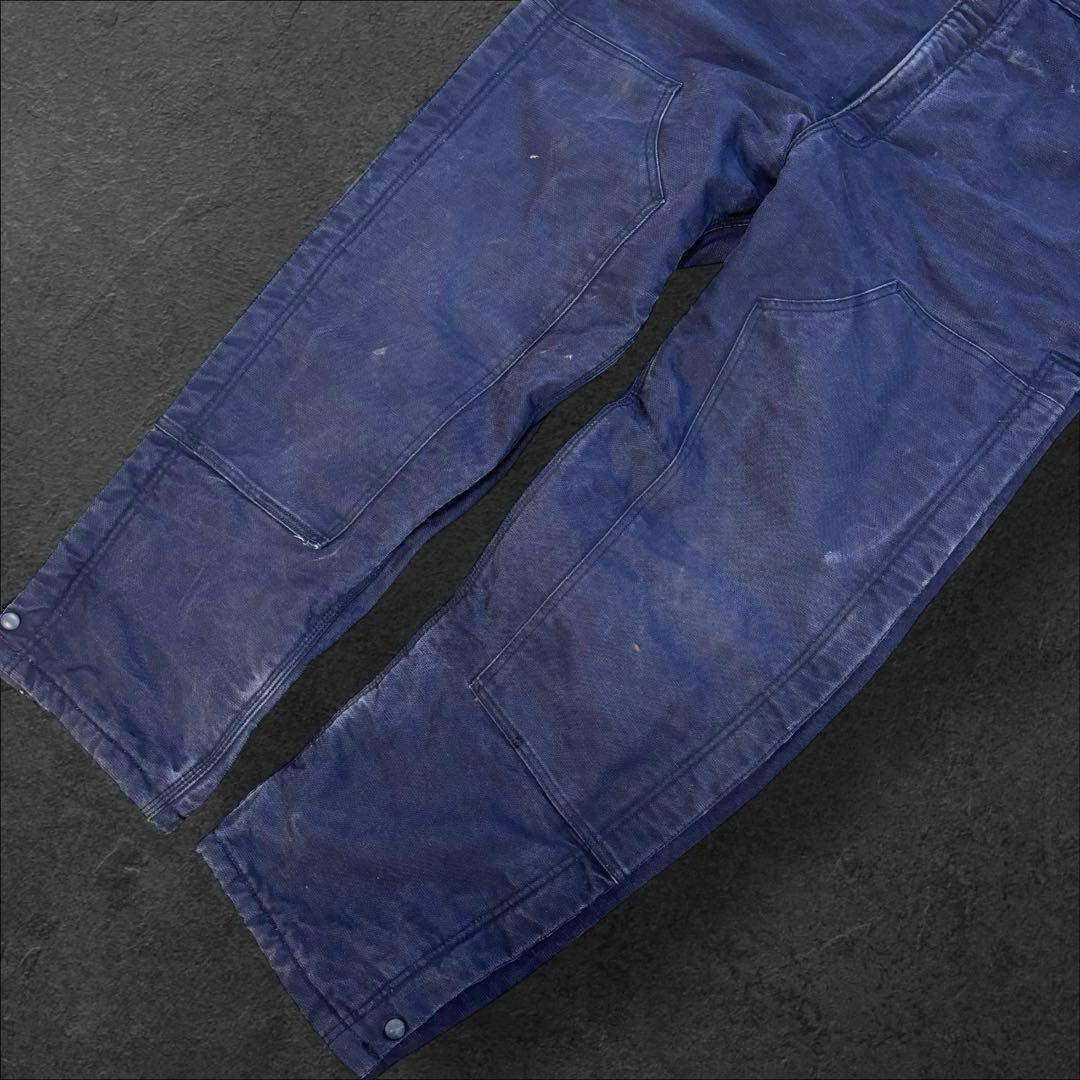 希少！ Carhartt キルティング オーバーオール 紺 【防寒・難燃仕様】