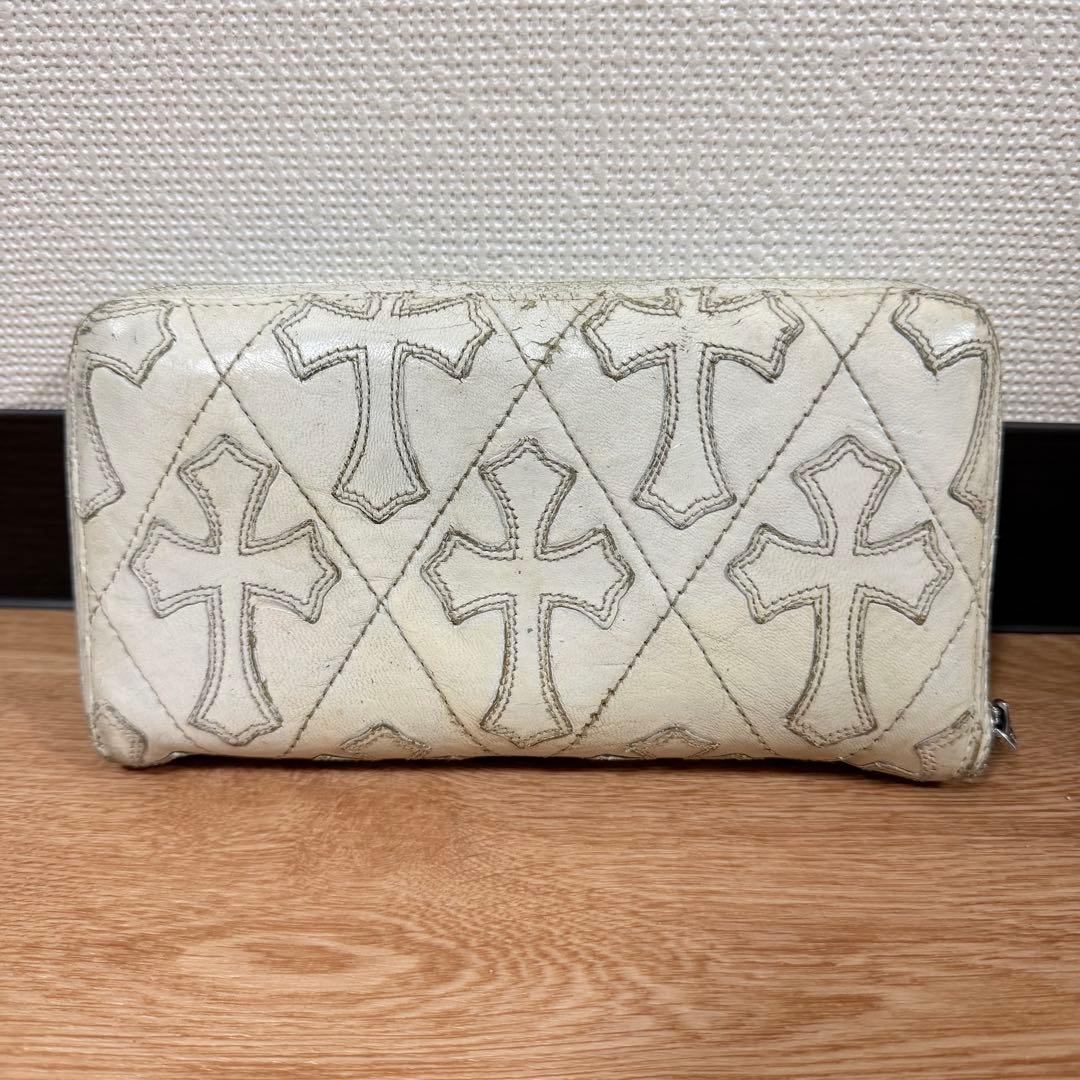 クロムハーツ セメタリー クロスパッチ 長財布 ホワイト