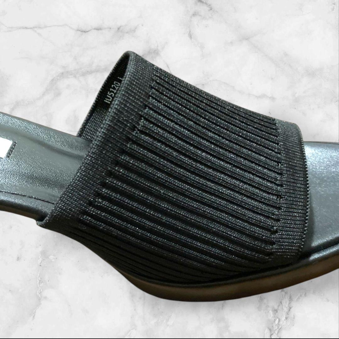 【ラスト1点早い者勝ち】EVOL クリアヒールミュール - ブラック　Lサイズ