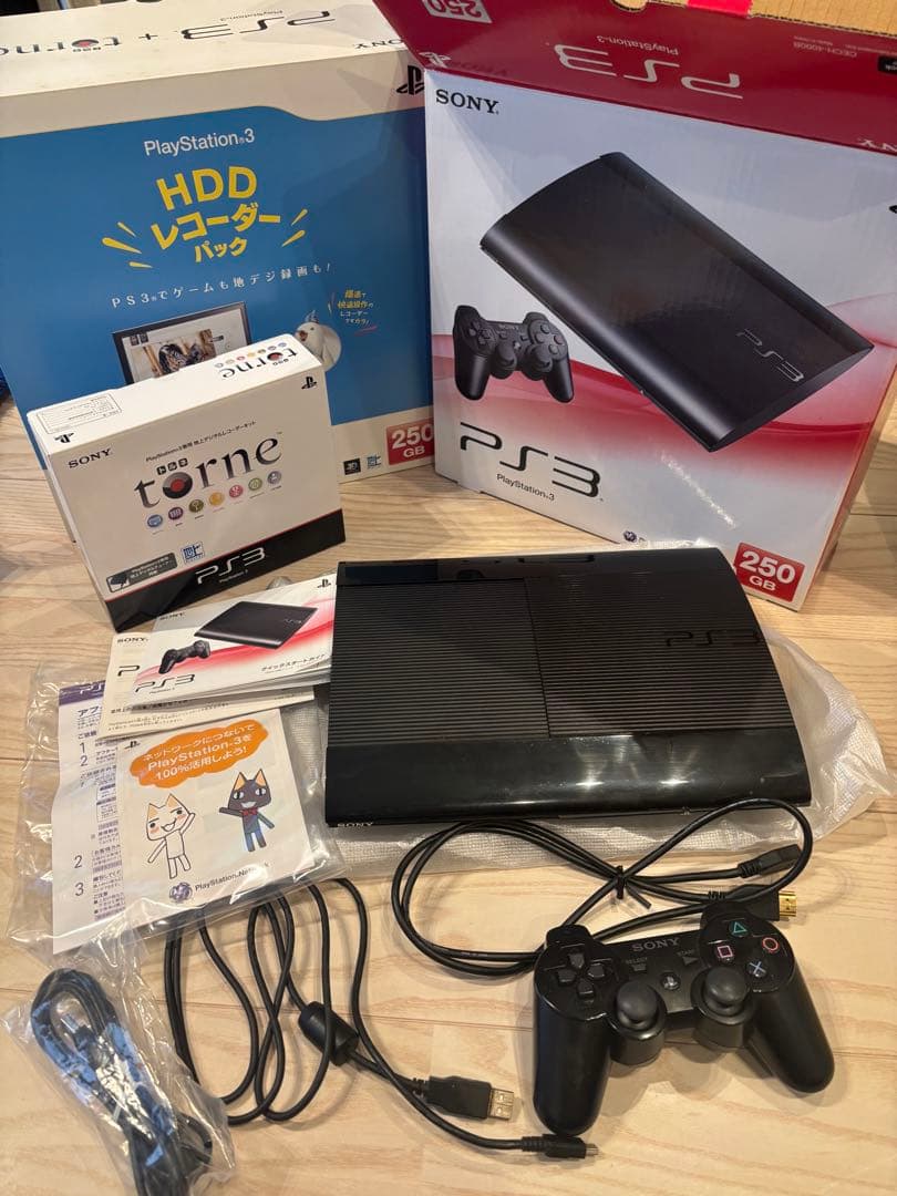 【箱付き】PS3 250GB CECH-4000B、torne