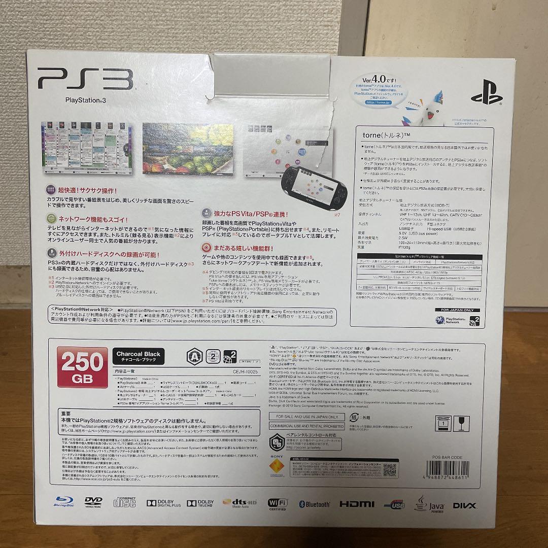 【箱付き】PS3 250GB CECH-4000B、torne