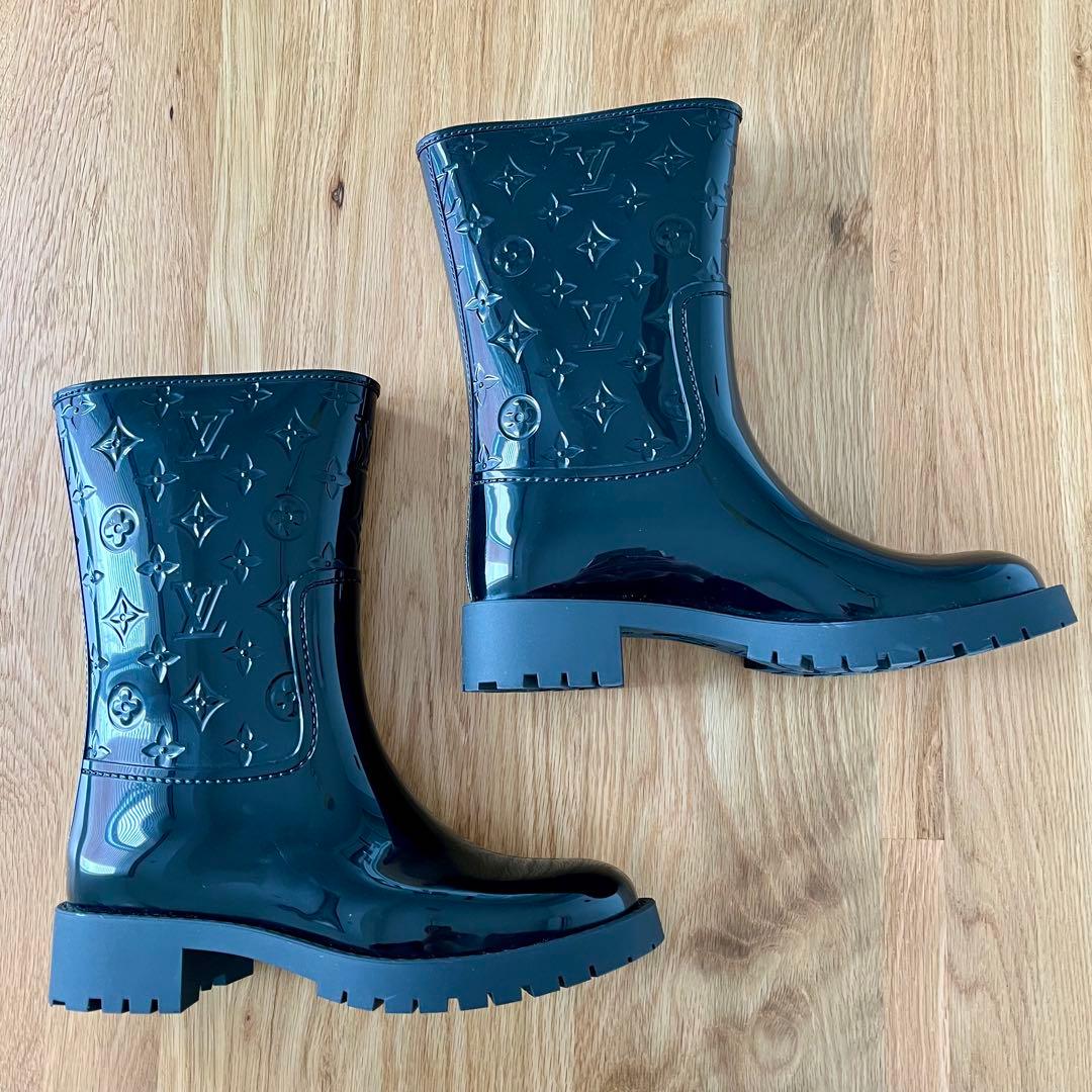 【超美品】ルイヴィトン ドロップス レインブーツ レディース 36