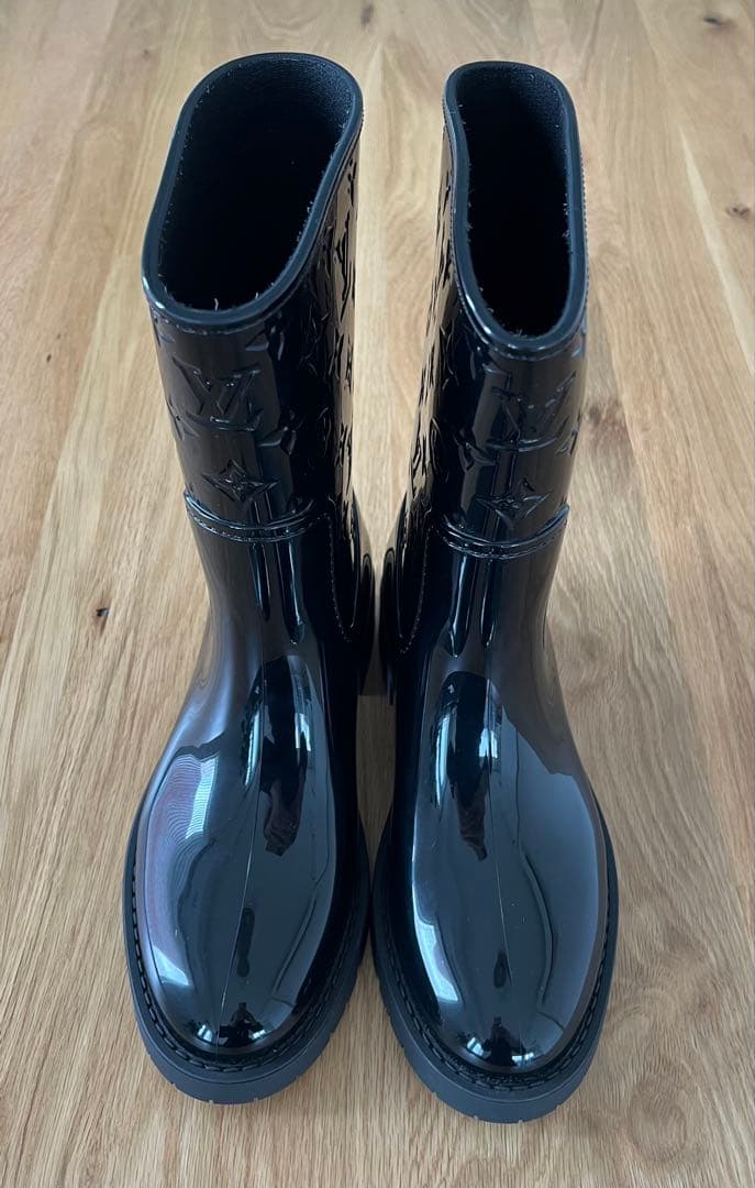 【超美品】ルイヴィトン ドロップス レインブーツ レディース 36