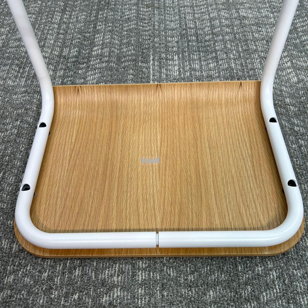 ②Knoll/ノル トボガン プルアップテーブル　ホワイトxホワイトオーク