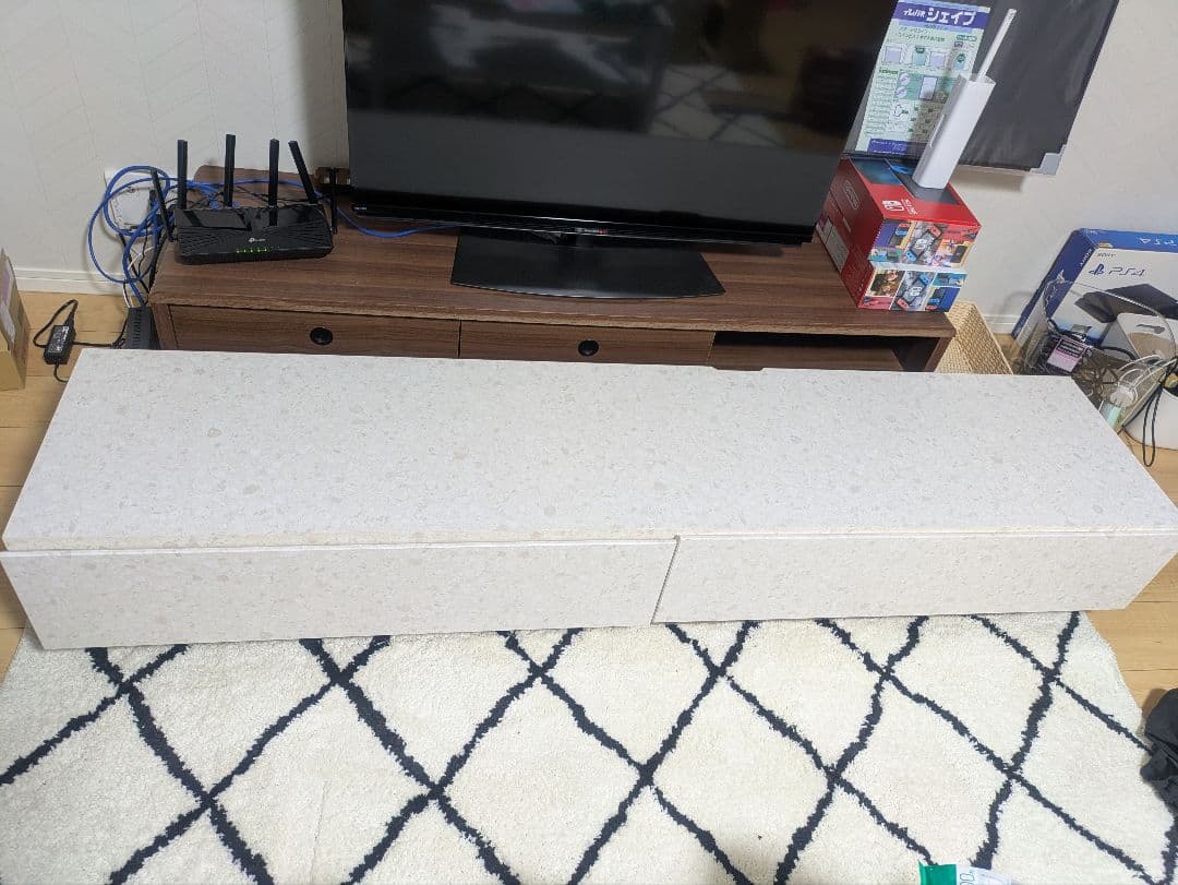 美品！LOWYA テラゾー柄のテレビ台