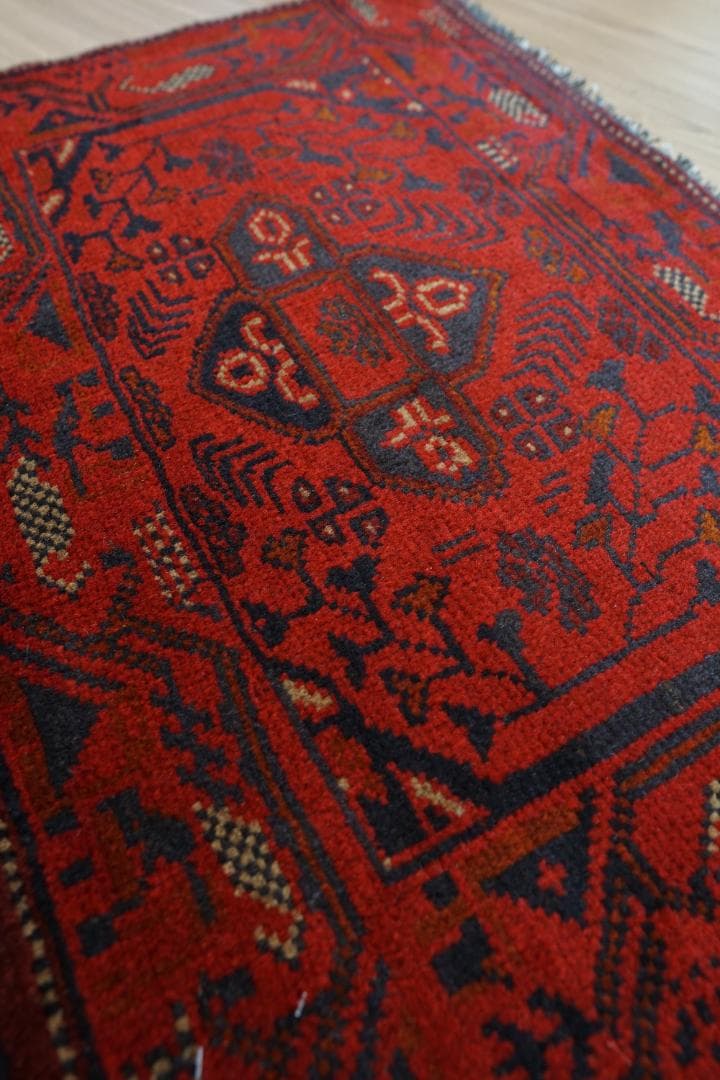 70×50cm ペルシャ バルーチ絨毯 トライバルラグ ヴィンテージラグ