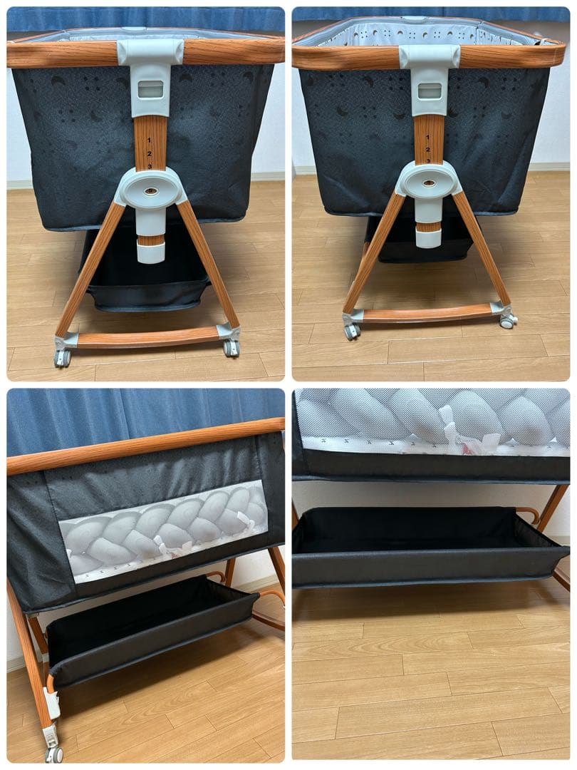 ベビーベッド 添い寝 ミニ 持ち運び ゆりかご 蚊帳ベット インベット セット