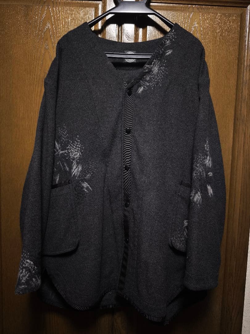 PORTER CLASSIC カシミヤ　CARDIGAN COAT ハンド刺繍