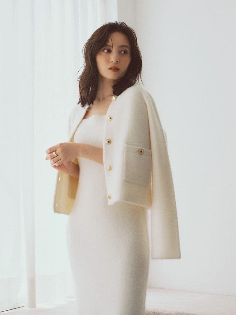 anuans アニュアンス カシミヤブレンドキャミソールニットワンピース 新品