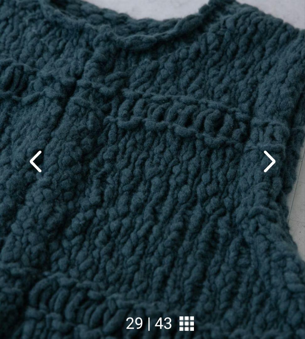 北欧、暮らしの道具店　ウール混のチャンキーニットベスト