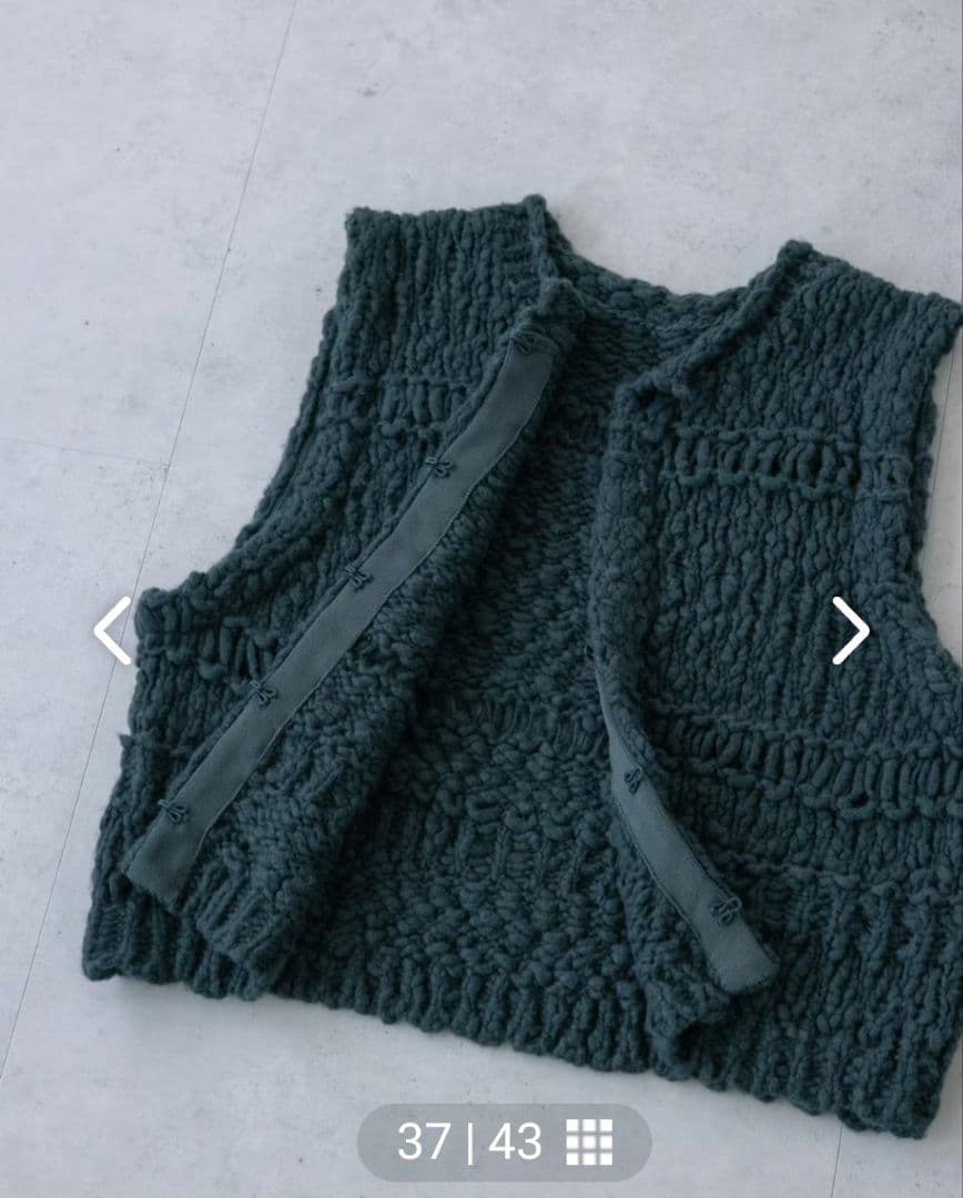 北欧、暮らしの道具店　ウール混のチャンキーニットベスト