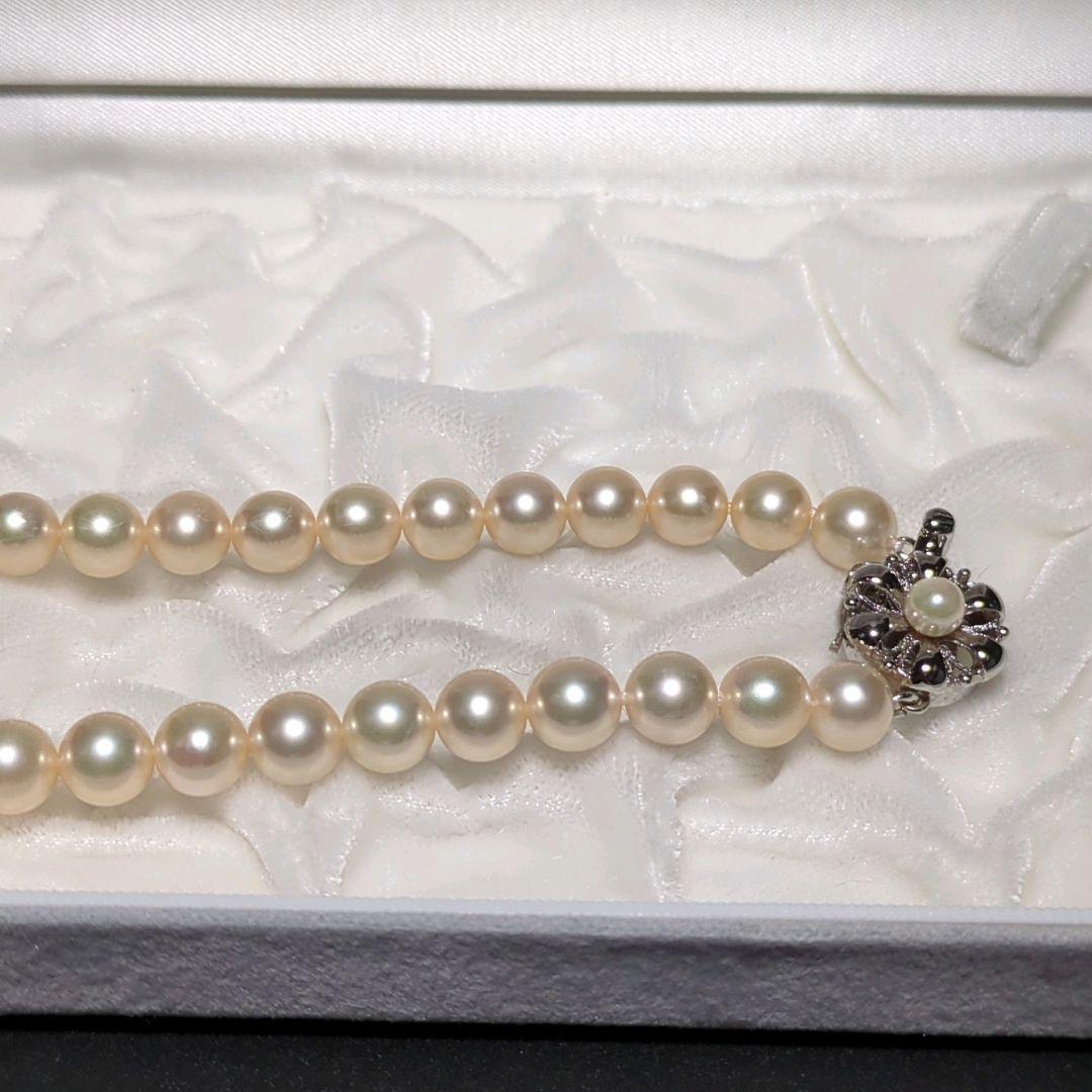 zchi【糸替え済み】あこや真珠 ネックレス 約7.5-8.0mm 423