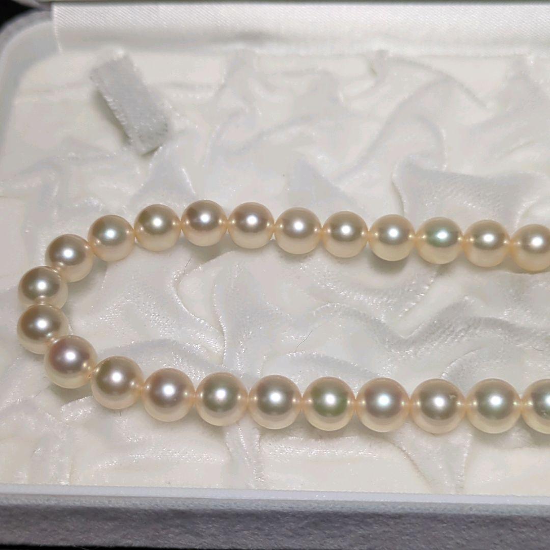 zchi【糸替え済み】あこや真珠 ネックレス 約7.5-8.0mm 423