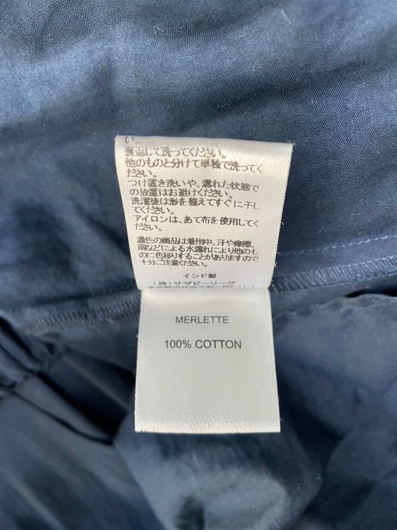 【超美品】Merlette マーレット　ネイビー Vネック　ロングワンピース