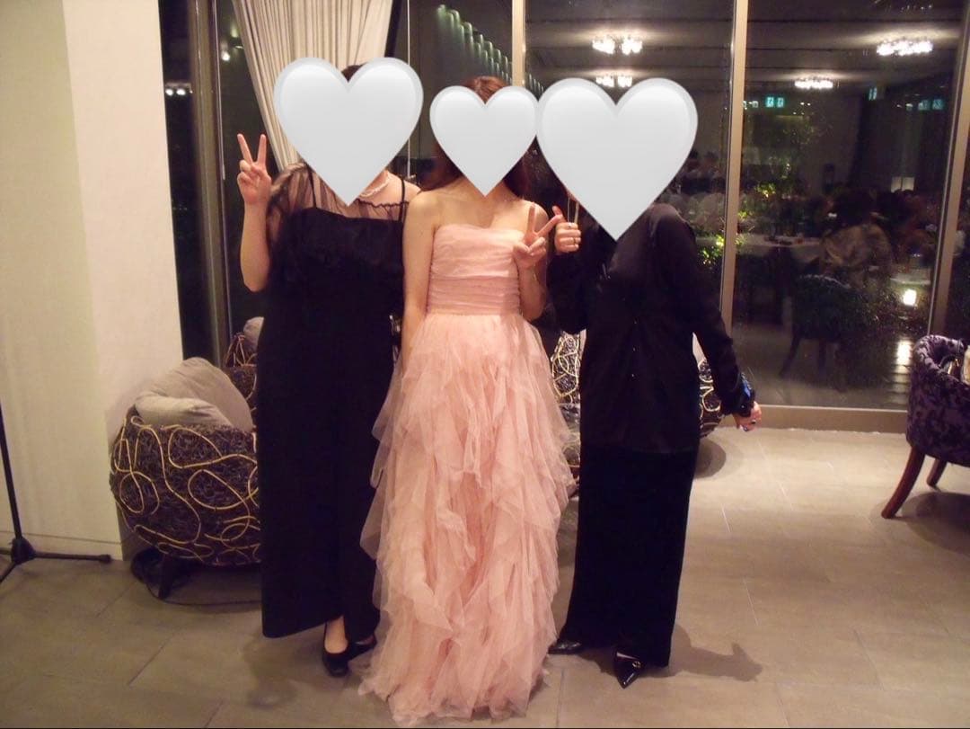 結婚式　二次会　ドレス　ピンク