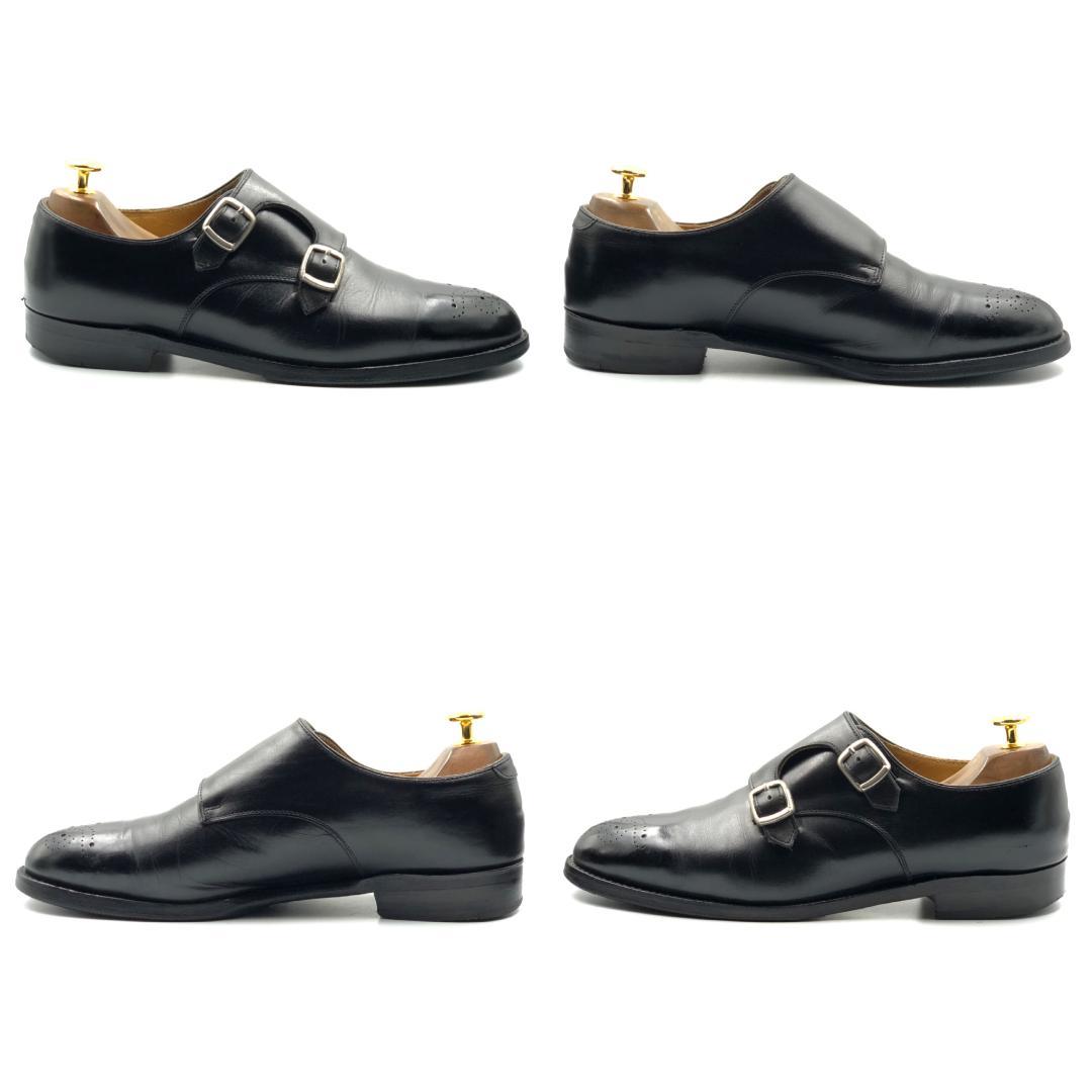 SHETLANDFOX シェットランドフォックス 8 モンクストラップ 黒