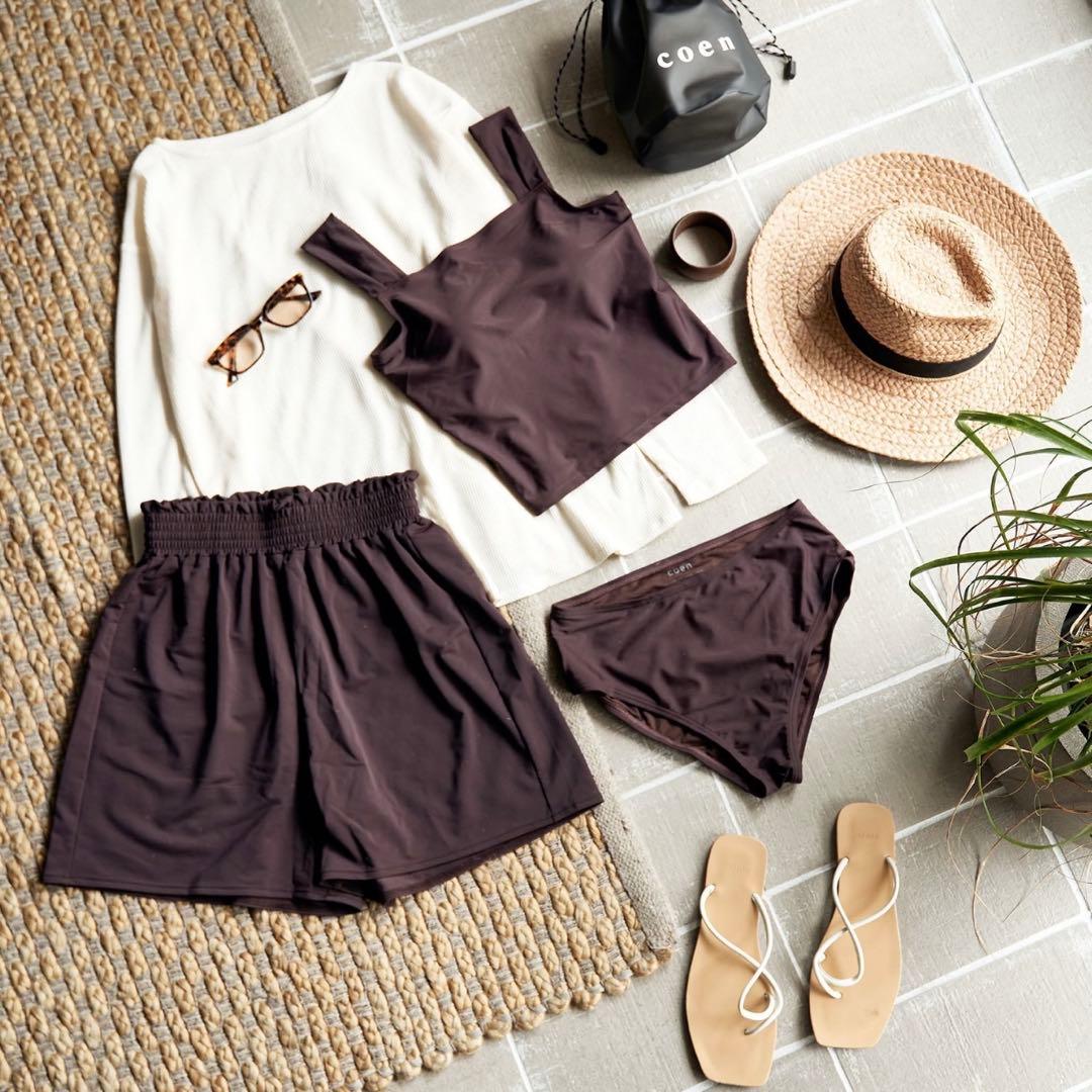 【新品未使用】【coen】5点セットワッフルプルオーバースイムウェアMサイズ