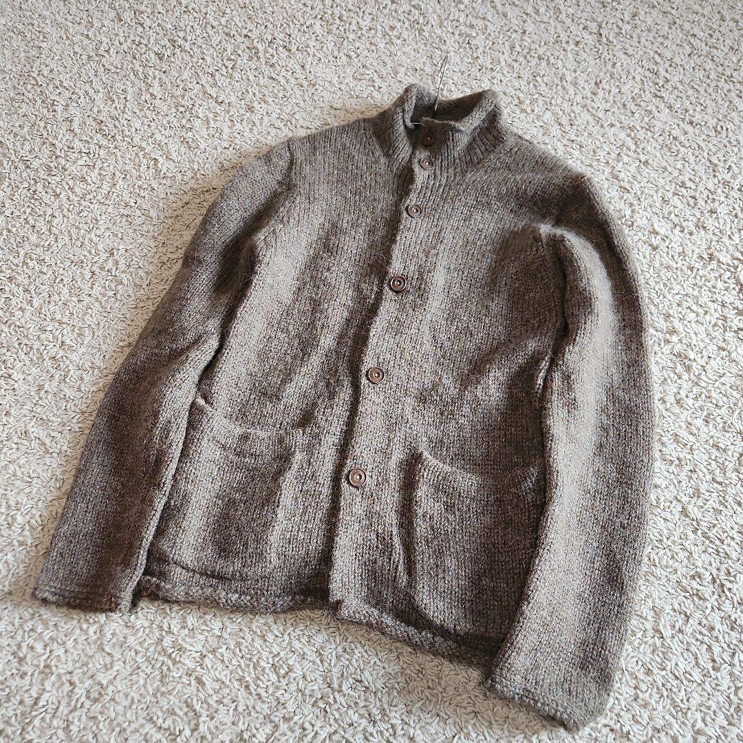 パラスパレス　アルパカ混　ウールニットカーディガン　カーキ　サイズ2