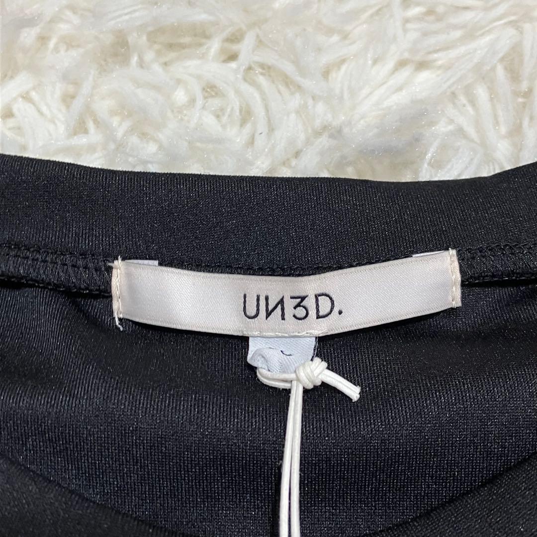 新品 UN3D アンスリード ケープスリーブワンピース ブラック ３６