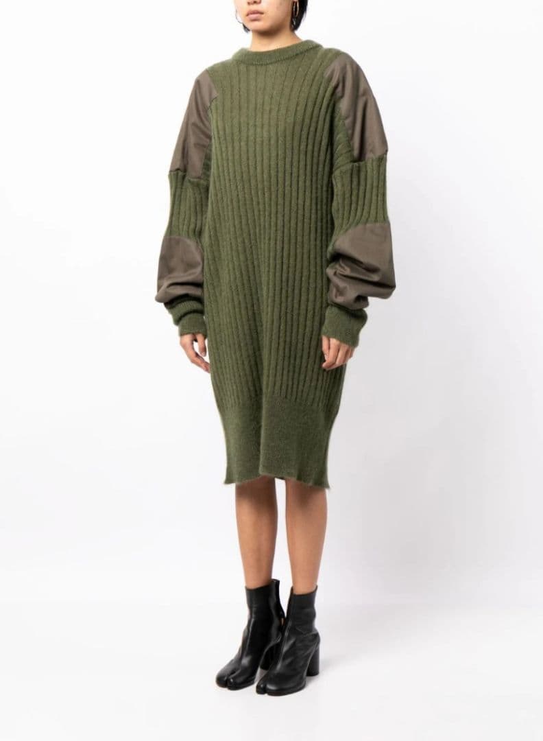 Vaquera Militaryニットドレス オリーブグリーン ワンピース