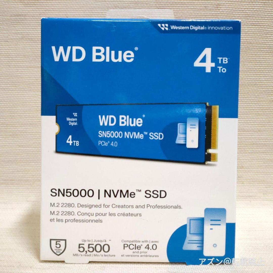 内蔵型SSD M.2 SSD 4TB WD Blue SN5000
