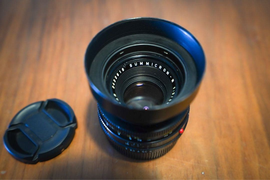 ライカ　ライツ　ドイツ製 ズミクロンR 50mm F2(OH済み)+純正フード