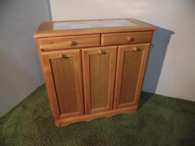 送料無料/展示品/アウトレット/新品★カントリー調★分別ダストボックス（3分別）