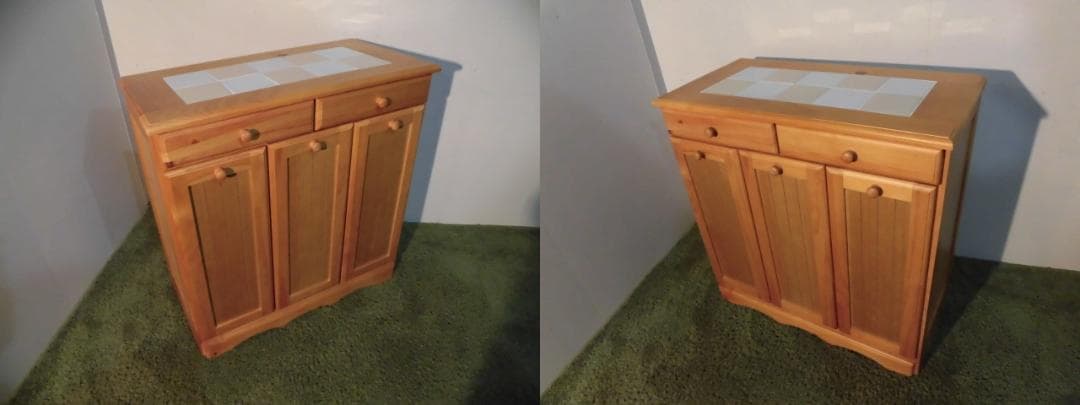 送料無料/展示品/アウトレット/新品★カントリー調★分別ダストボックス（3分別）