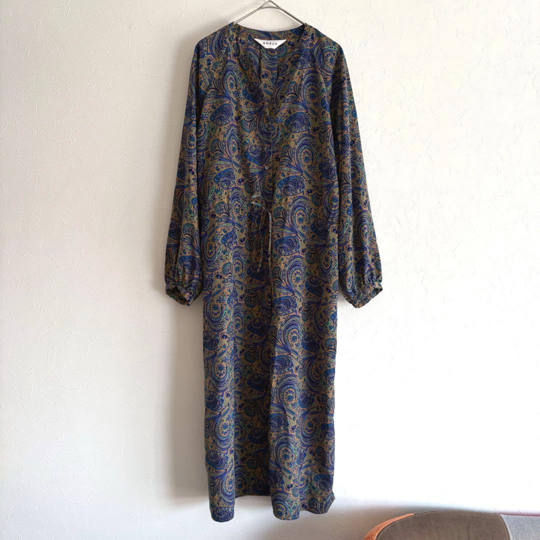 美品✨SOEJU ソージュ ペイズリー柄ワンピース