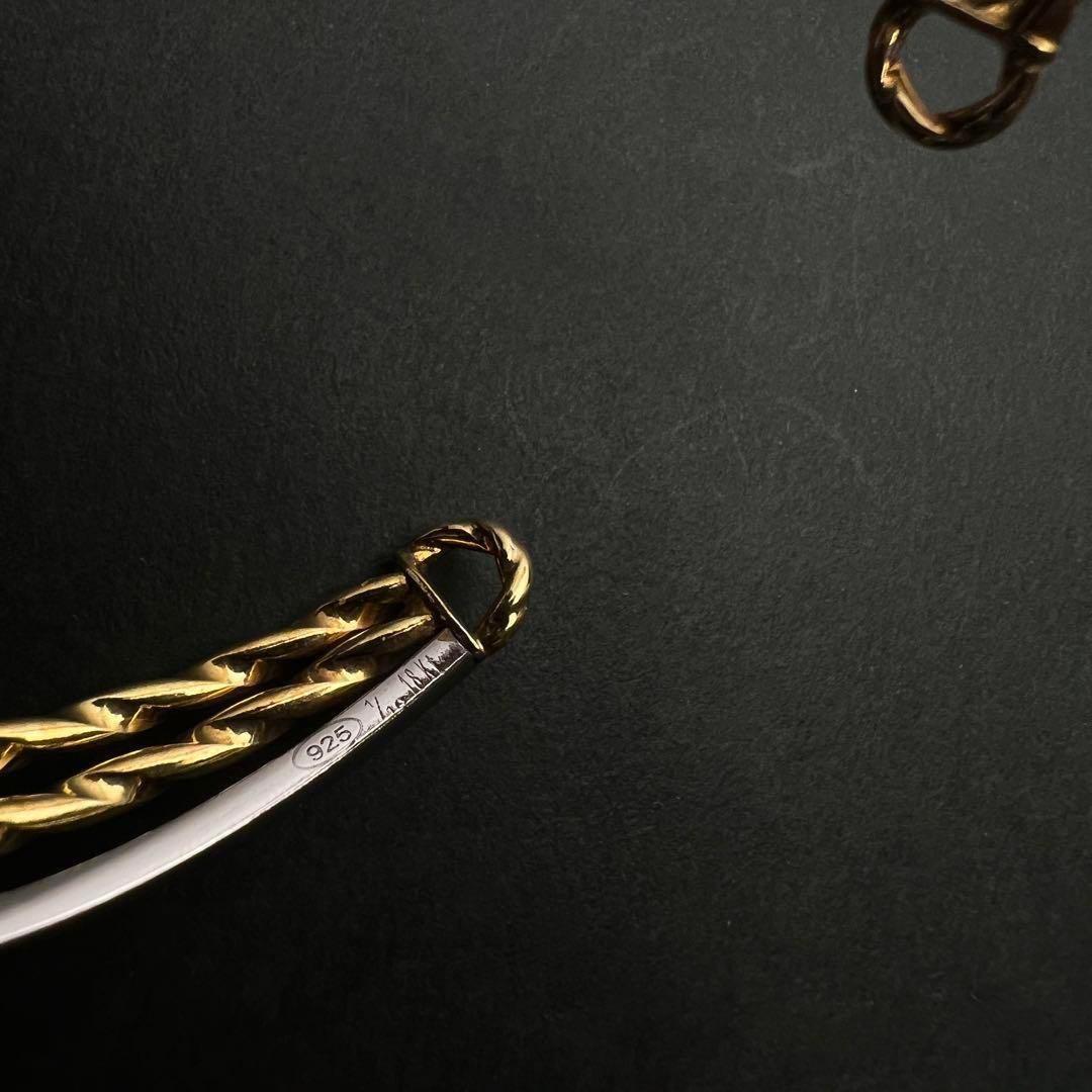 高級✨GSTVバングルSV×18KT金コンビ｜トゥービーゴールド｜イタリア製