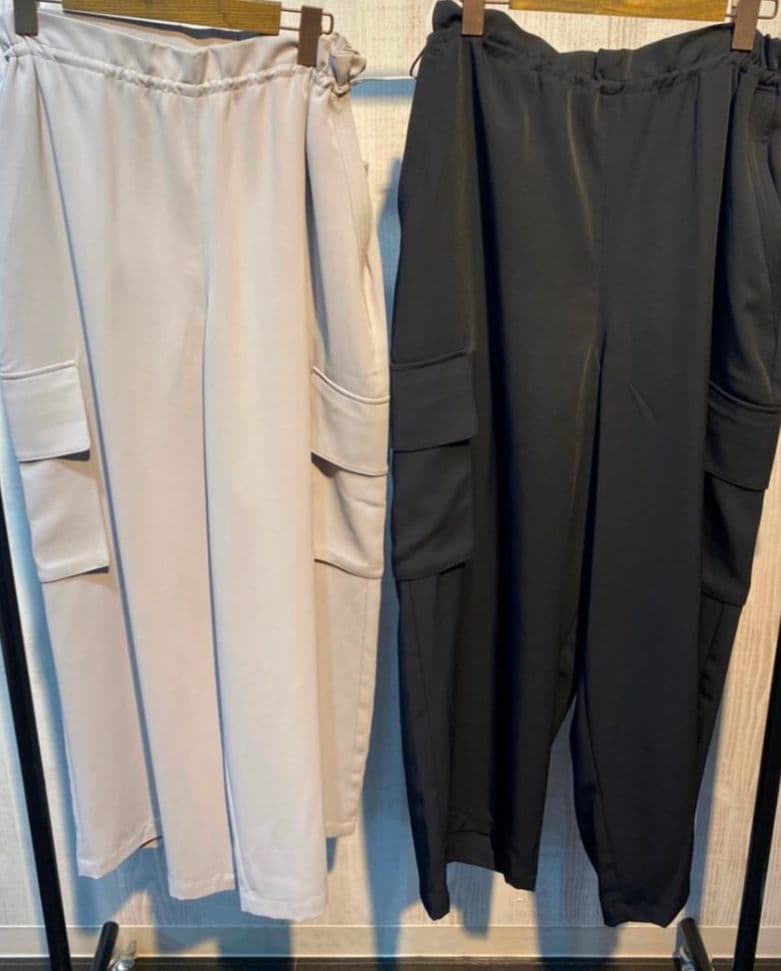 micalle micalleカーゴワイドパンツ グレー