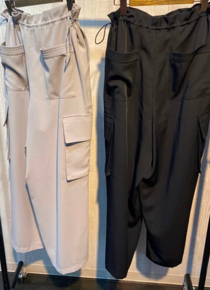 micalle micalleカーゴワイドパンツ グレー