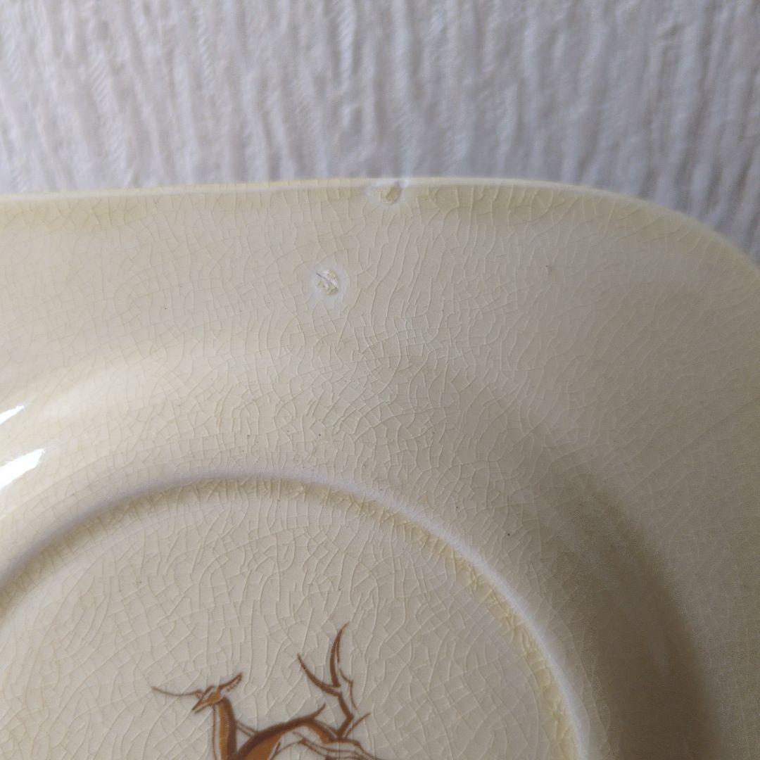 レア＊スージークーパー＊スクエアプレート＊ドレスデン＊グレービーソースボウル