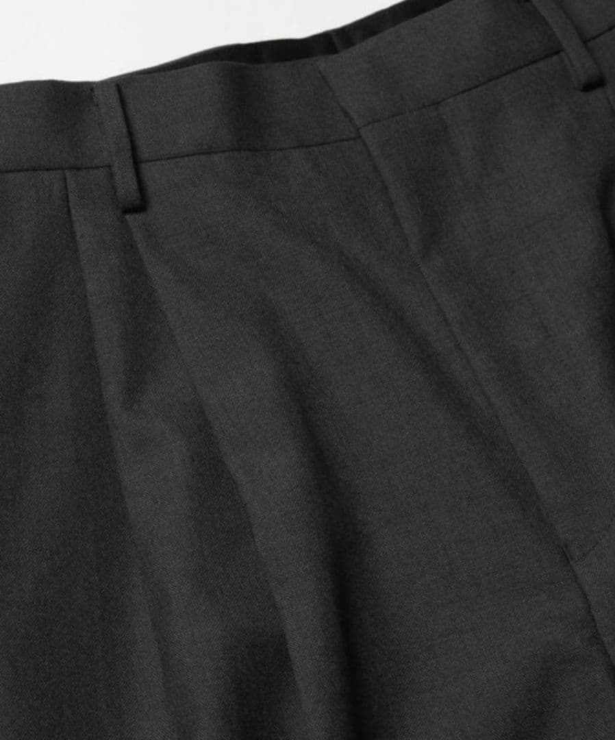 AURALEE BLUEFACED WOOL WIDE SLACKS タグ付き