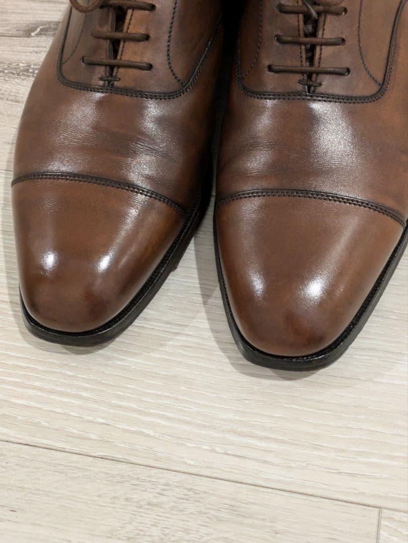 Crockett＆Jones ストレートチップ AUDLEY UK7.5 茶色