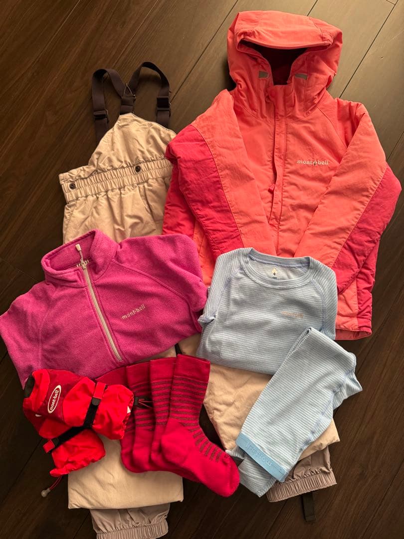 mont-bell キッズ スキーウェア フルセット 120 / インナー105